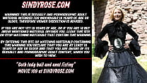 Goth lady ball and anal fisting