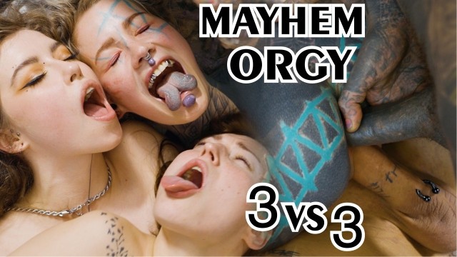 hardcore alternative ORGY - 3 on 3 anal fuck - ATM, gape, DP, facial - Mina K, Eden Ivy, Anuskatzz | MyGothGf.com