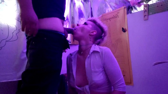 I caught my stepsister masturbating so I offered her my cock