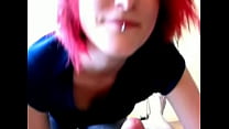 Cute emo redhead sucking dick and enjoying juicecum